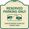 Signmission Designer Series-Resident Parking Unauthorized Vehicles Towed Away With Gr, 18" x 18", TG-1818-9897 A-DES-TG-1818-9897 - alternate 1